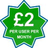 �2 per user, per month